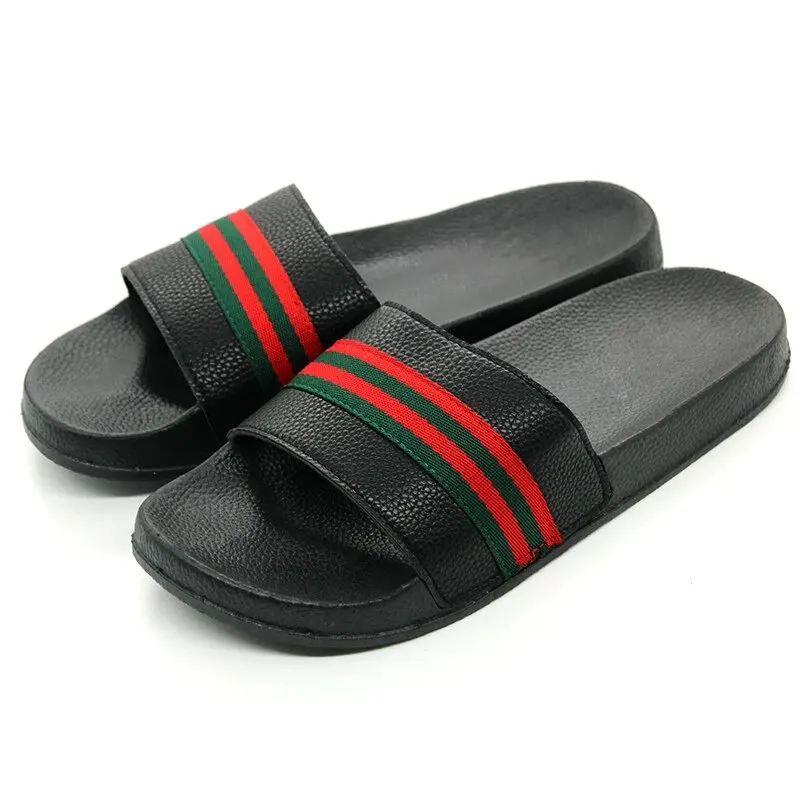 2024 EVA Sole G-U-C-C-I Slides Slippers Shoes OEM Custom Rubber Soft Slippers Mens Plain Blank Slide Sandal With Custom Logo