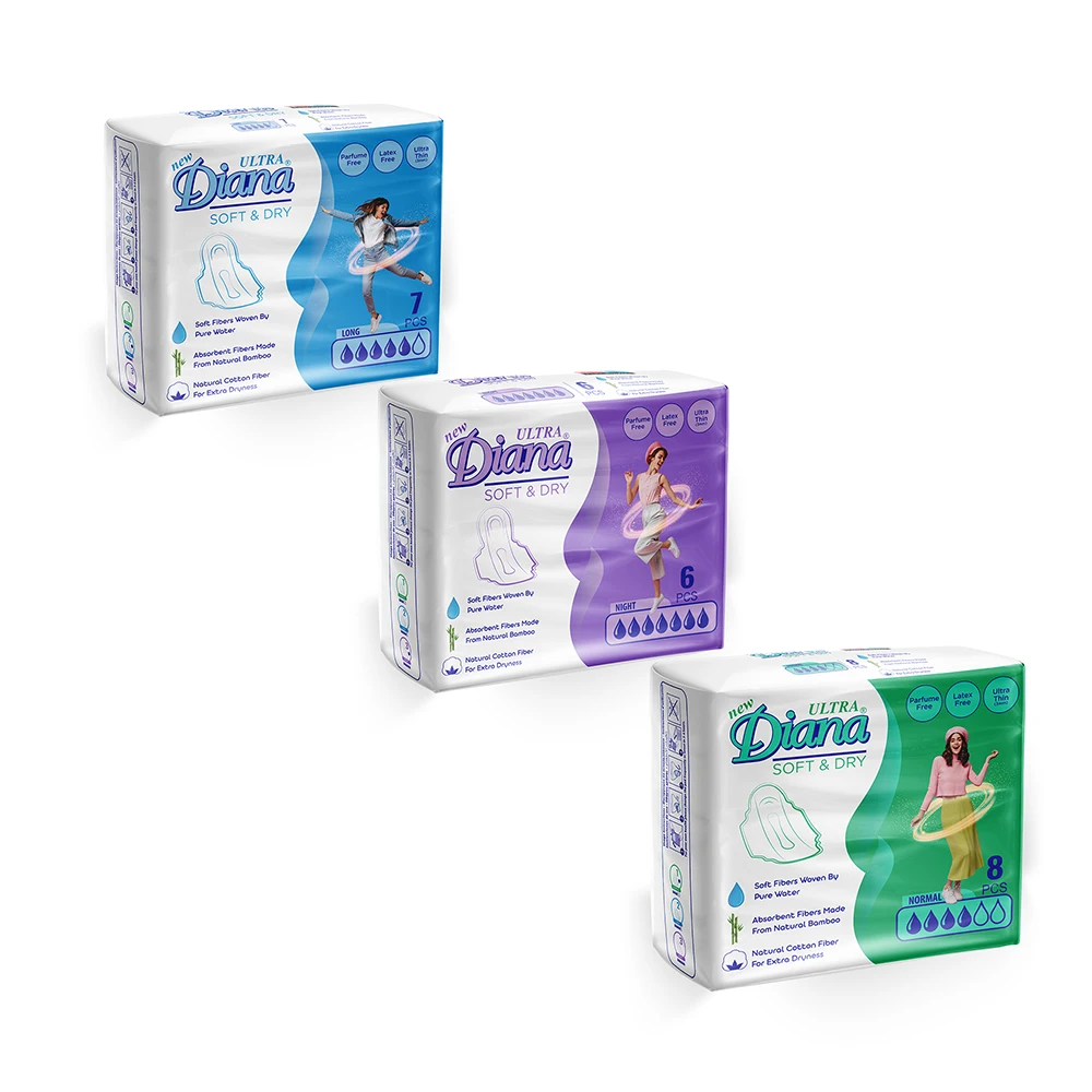 New Diana Ultra Soft and Dry Natural Cotton Fiber for Extra Dryness Sanitary Napkin Buy at Best Price