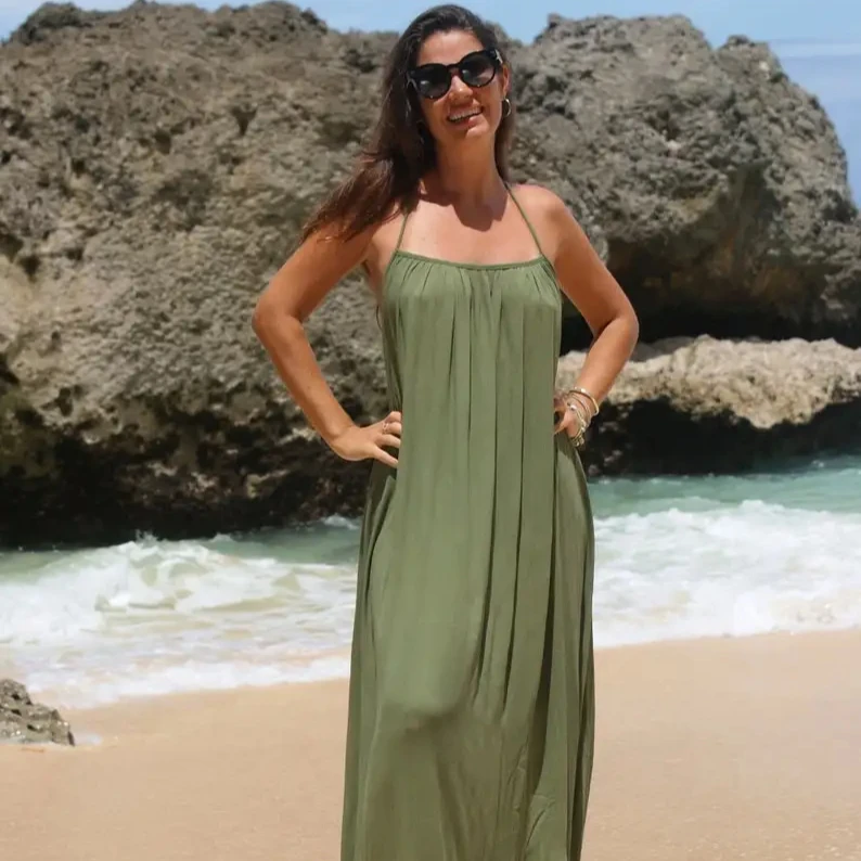 Hot Selling Beautiful Printed Summer Casual Dress Backless Maxi Dress for Women available Printed Making Dresses Women