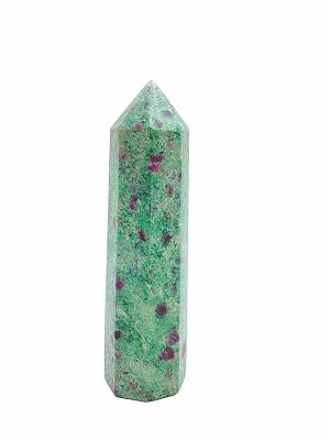 Wholesale natural beautiful ruby fuchsite healing tower point for home or table or office decoration or healing therapy