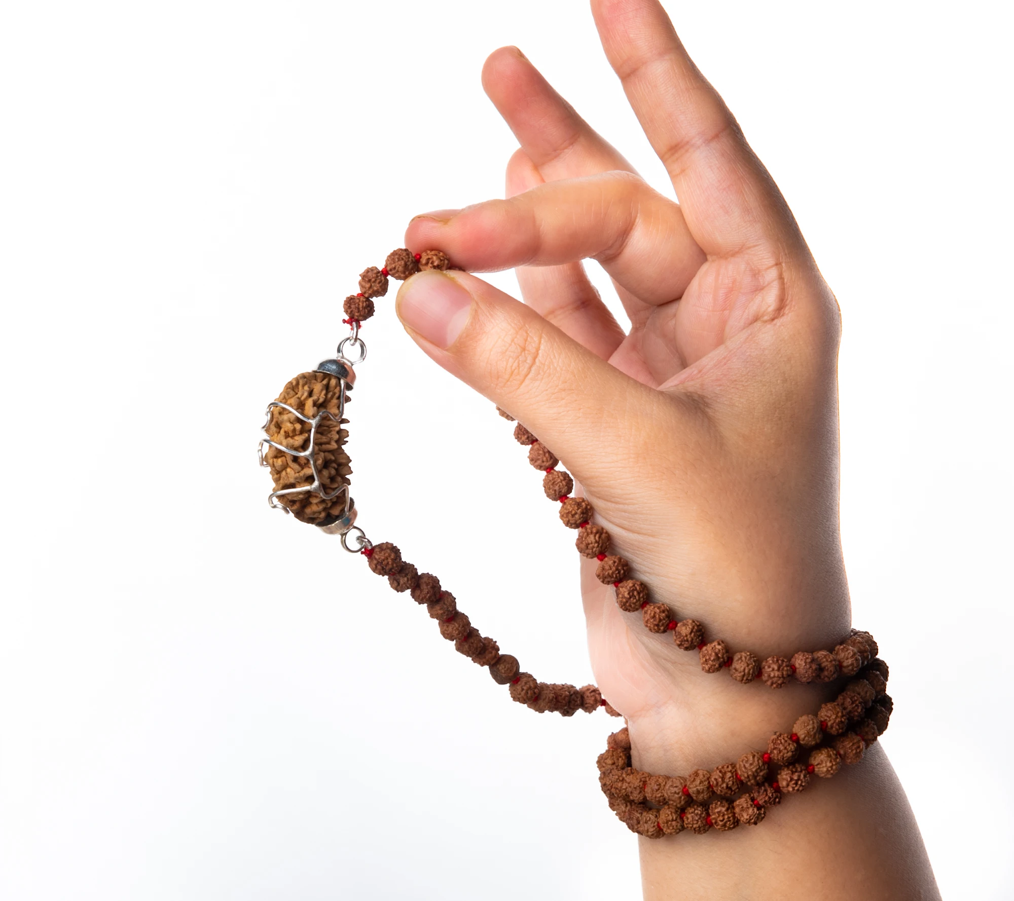 Rudraksha Natural 1Mukhi Mala  1 Face Rudra Guru Bead Prayer Bead Mala Meditation Certified 1 Mukhi Bead mala Genuine with rudra