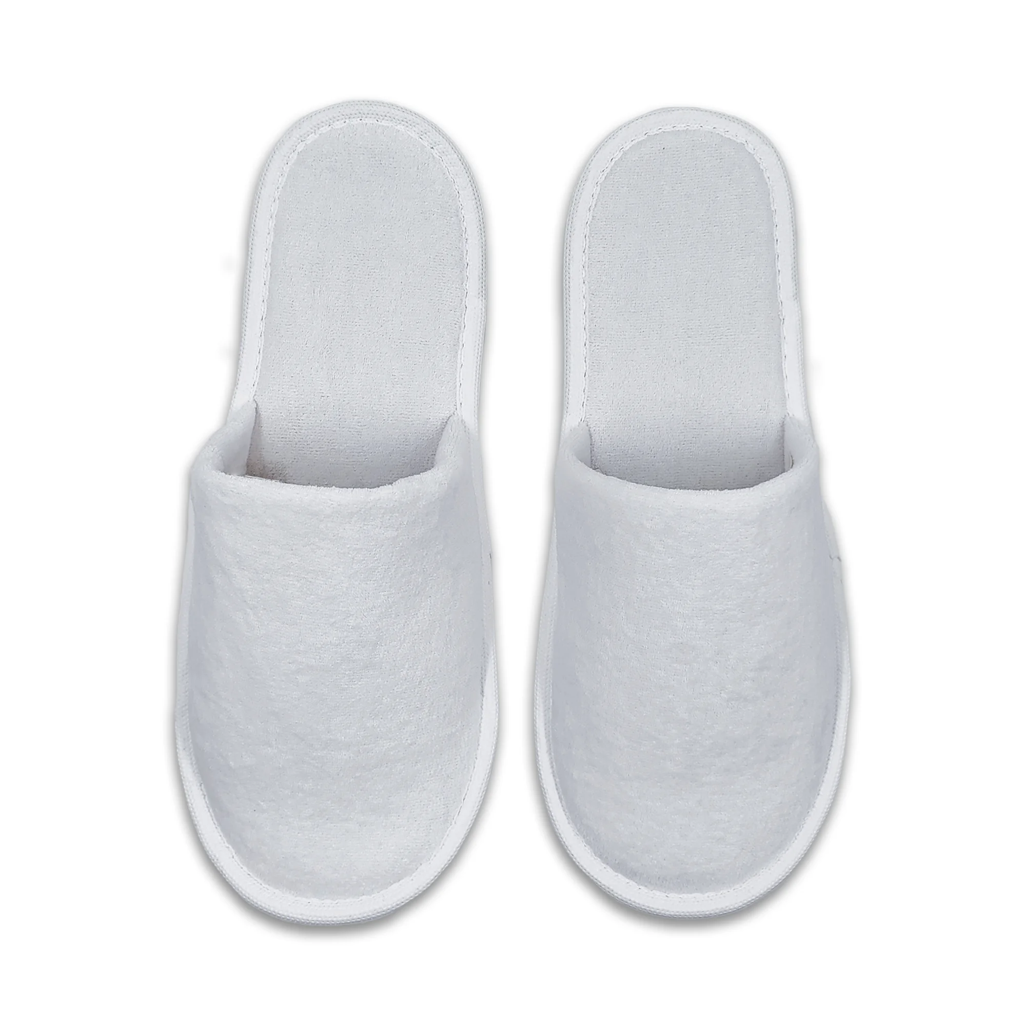 Hot Sale High Quality Hotel Slippers for Men 5mm EVA Sole Anti-Slip Custom Embroidery Logo Luxury Velvet Upper Disposable Winter