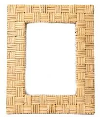 Woven Rattan Photo Frame, Natural Home Decor Accessories, Rattan Decor for Table/Desk