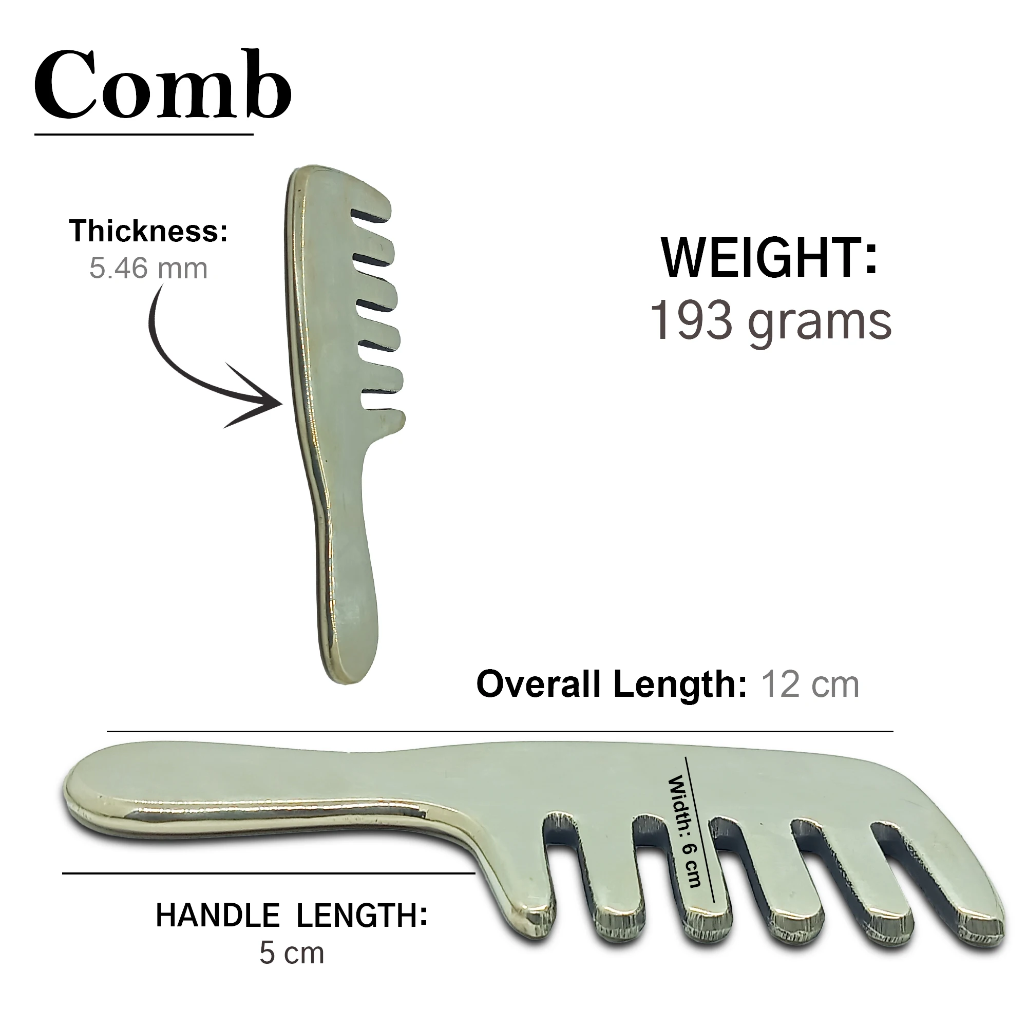 Custom Design Kansa Comb reduce Hair fall help Hair Growth Best Seller Spa Saloon Derma Largest Manufacture Company