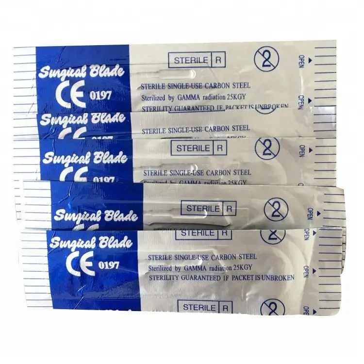 High Quality Surgical Scalpel Blade Disposable Surgical Blades Carbon Steel Clinical Medical Surgical Blades for Hospital