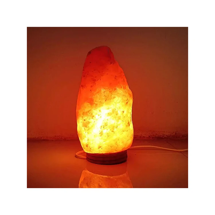 Himalayan Rock Salt Lamps with Wooden/Onyx Base Natural Crystal Pink/Orange/Red/White/Grey Salt Lamps for Gifts Home Decoration