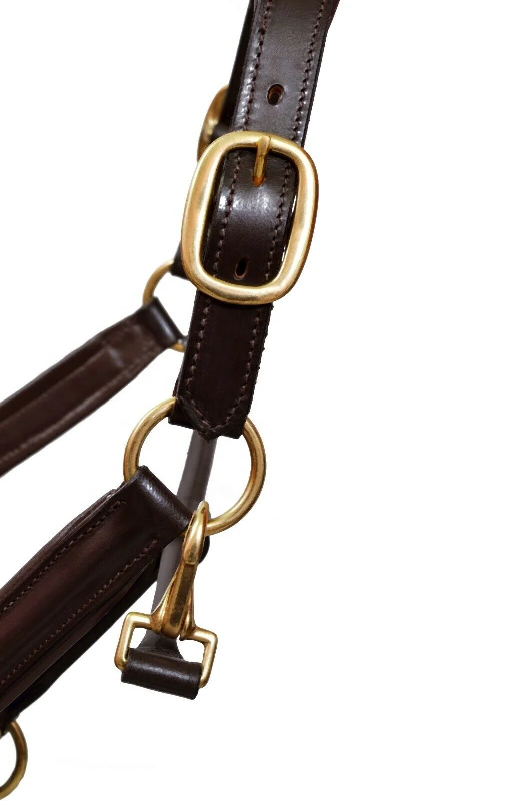 Best Buy Wholesale Equestrian Horse Leather Headcollar Halter Custom Brown Havana Color Softy Padded Solid Brass Fittings