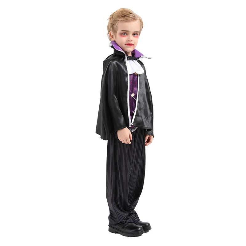 Child Halloween Popular Dracula Vampire Suit For Boys Children Vampire Knight Costume With Black Capes