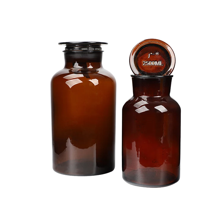 Beat quality 500ml anti-corrosion medical wide mouth amber reagent bottle used for storage