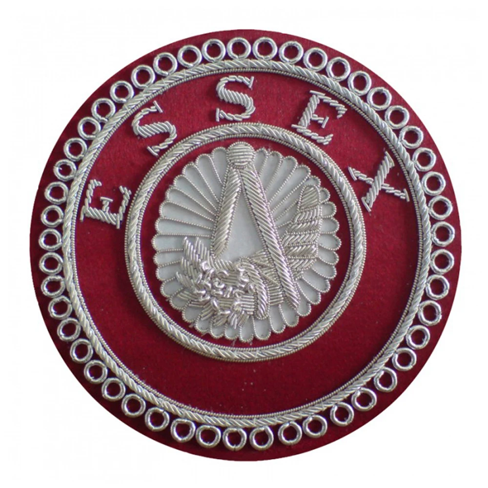 High Quality Customized Masonic Cloth Badges Embroidered Masonic Regalia Patch Magnetic Handmade Blazer Badges-OEM Available
