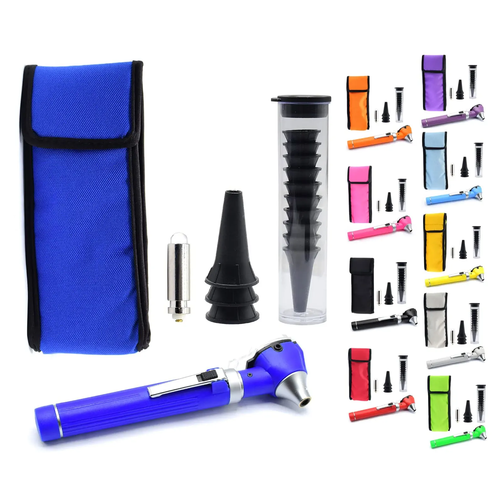 Fiber Optic Otoscope LED Examination Device Ear Nose Throat Diagnostic Medical Tool Enhanced Visibility ENT Exams