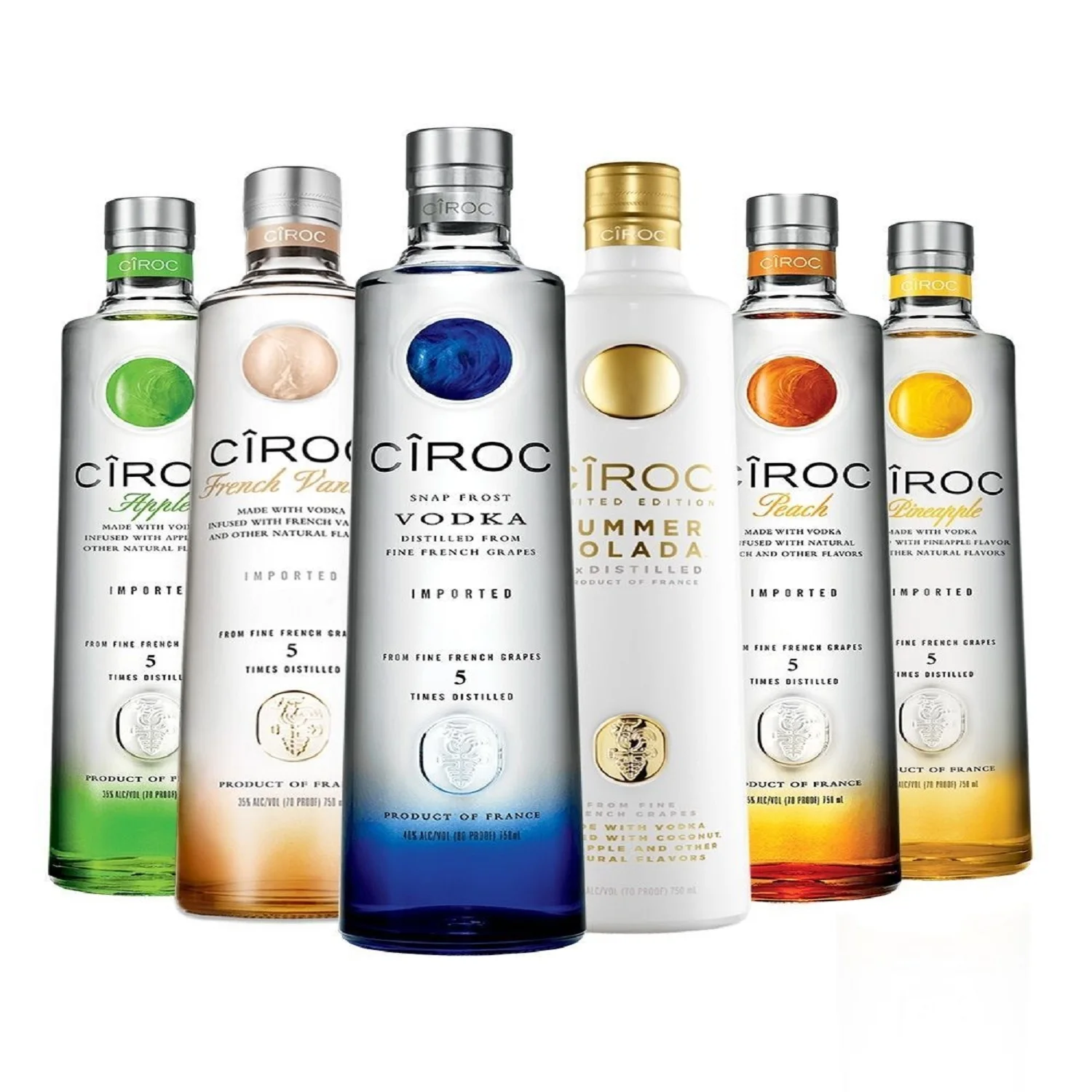 Недорогая оригинальная водка Ciroc роскошная ФРАНЦУЗСКАЯ ВОДКА 1 л размера 375 мл 750 низкая