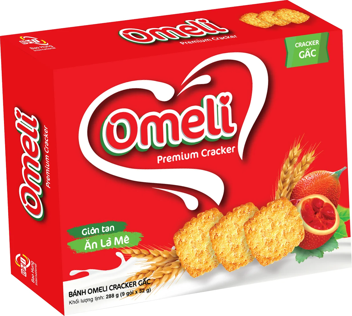 Hot New Premium Quality Bao Hung Thin Crispy Cracker Gac Sesame Flavour 120g PAPER BOX-Delicious Fruit Biscuits/Cookies