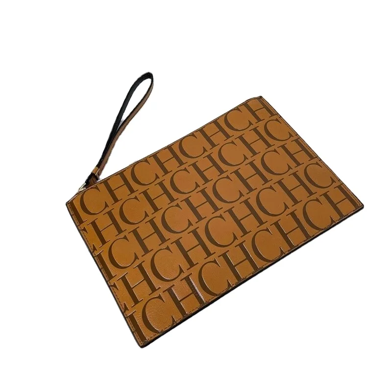 New Luxury Brand CH Clutch Unisex High-quality CH Letter Pattern Clutch luxury envelope leather business clutch purse