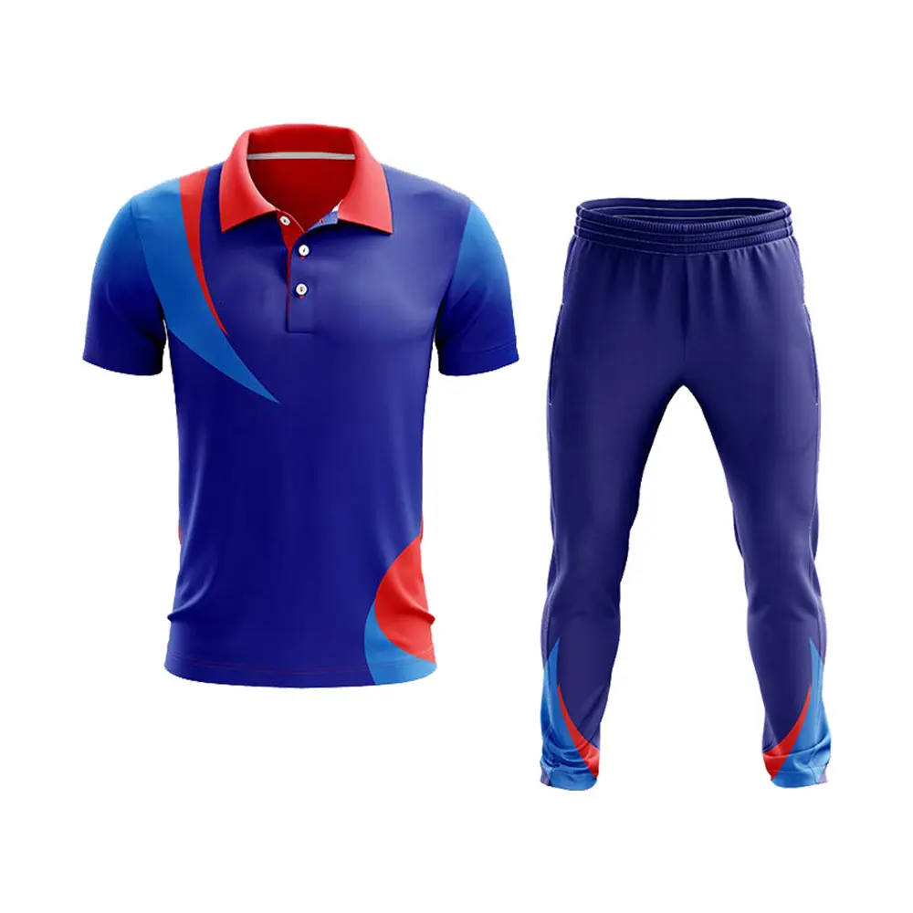 High Quality Custom Sublimated Cricket Uniforms with Team Name and Brand Logo Best in Genre