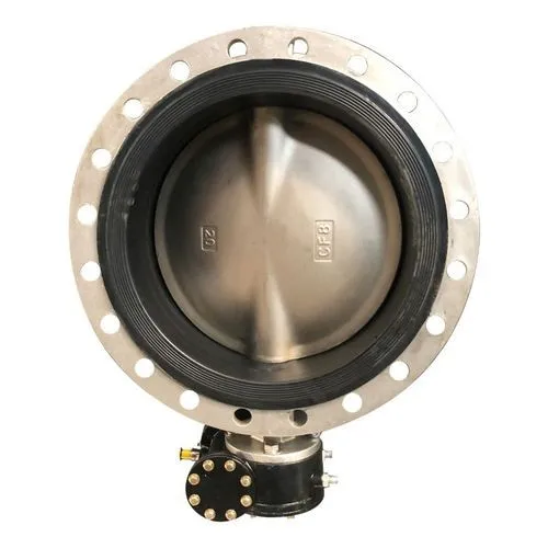 KEFA Stainless Steel PN16 DN125mm5in PTFE Lever Gearbox pneumatic electric Double Flanged Butterfly Valve