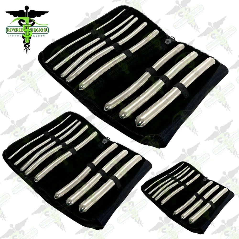 Top High Quality HEGAR DILATOR DOUBLE ENDED SET in LEATHER POUCH Wholesale Price Made by Five Revered Surgical