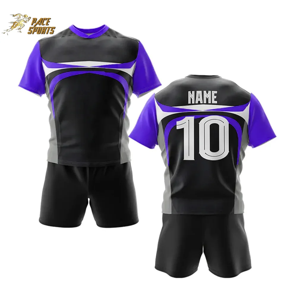High Quality Sublimated Rugby Shirt with Shorts Unisex Sportswear Latest Design Stylish and Breathable Hot Sale Uniform Set