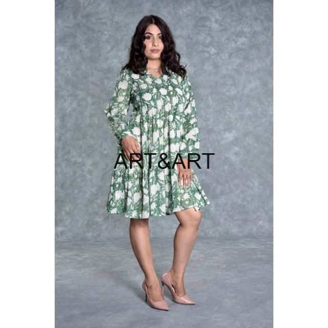 Wholesale Fast Custom Women Floral Dress Summer Vacation Square Neck Off Shoulder Draped Waist Floral Pattern Printed Mini Dress