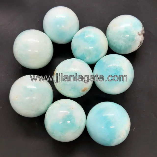 Sky Blue Hemimorphite Sphere Crystal Ball Healing Stone | Polished High Quality Hemimorphite Sphere Ball Quartz Crystal Spheres