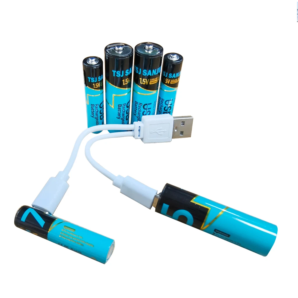 Горячая батарея AAA 660mWH 1 5 В 1000 перезаряжаемая с type-C aaa lifepo4 перезаряжаемые литий-ионные батареи