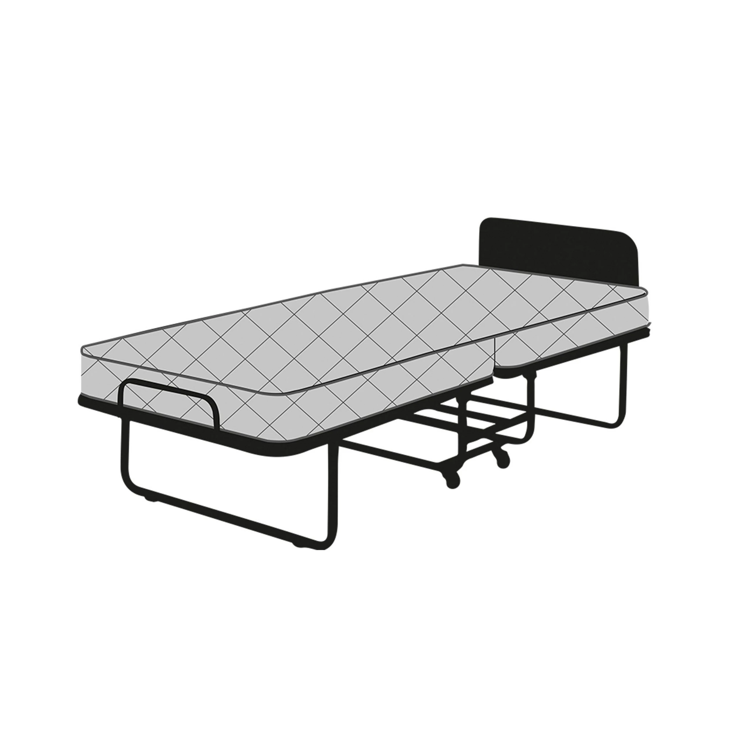 Portable Rollaway Hotel Bed Strong Sturdy Frame Sponge Mattress Simple Wheels Hotel Beds Hotel Bed Portable Rollaway Foldable