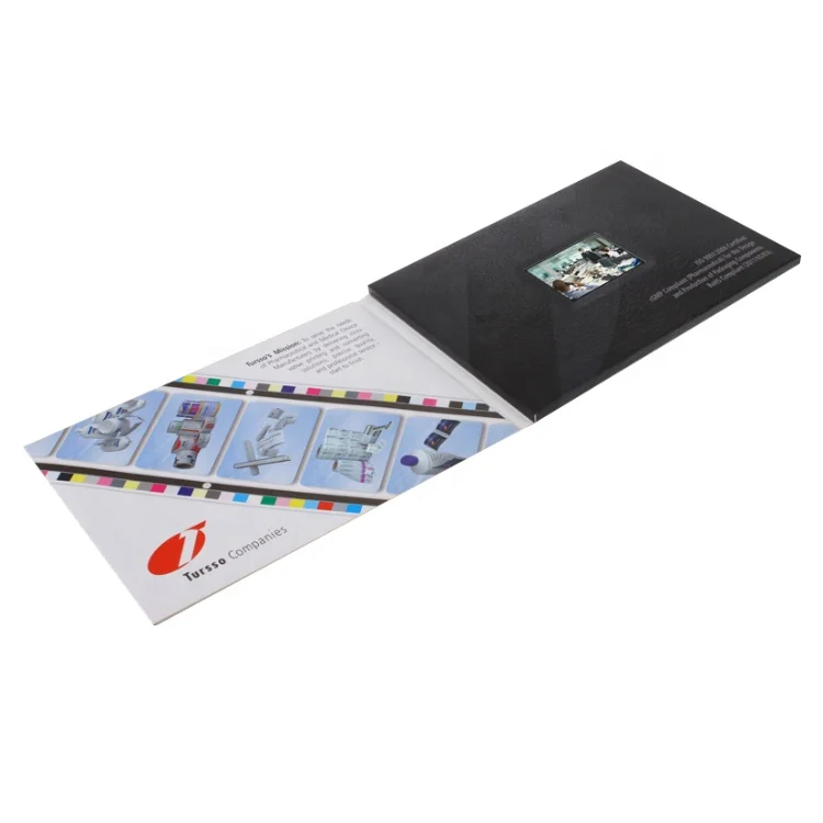 Custom 4.3 5 7 10 inch Digital Book Lcd  IPS Tft Screen video brochure For Greeting Gift Invitation Business Card Marketing