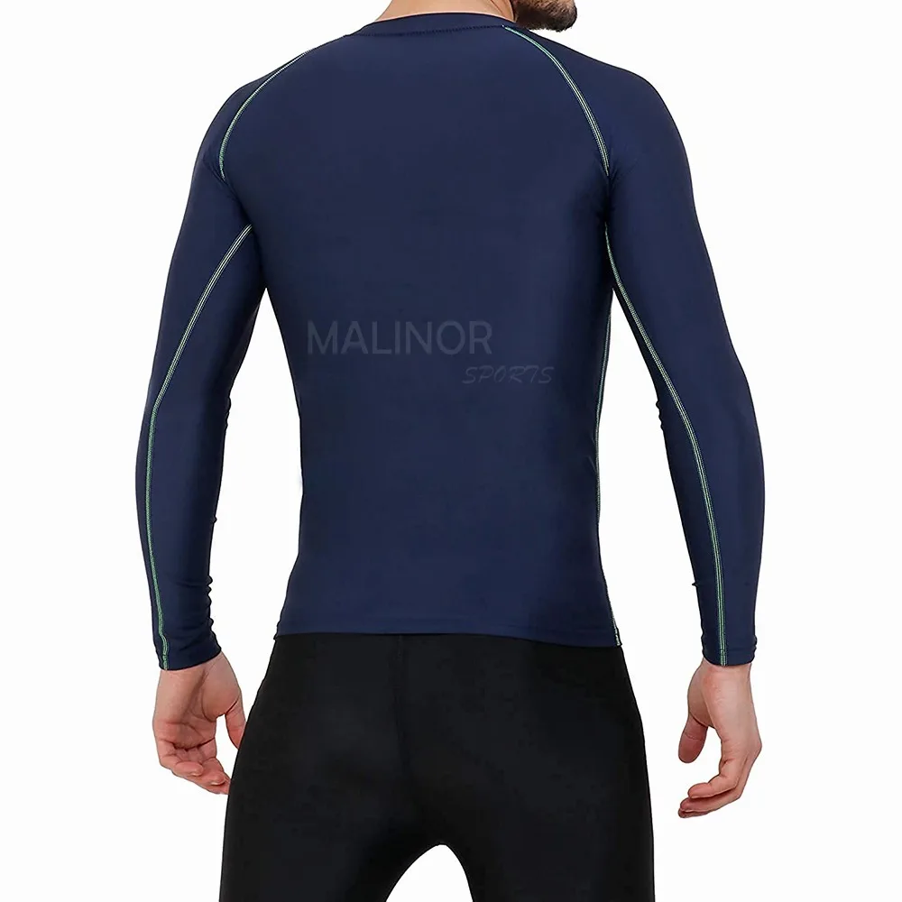 Custom Quick Dry Fitness Long Sleeve Rash Guard Sun Protection Clothing Active Wear Gym compression shirts