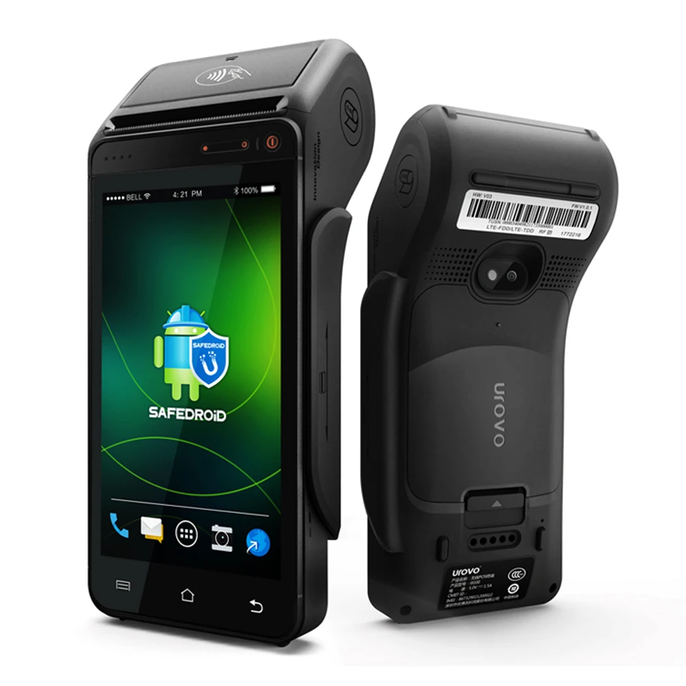 Smart 4G POS printer handheld lottery android POS terminal with RFID card reader