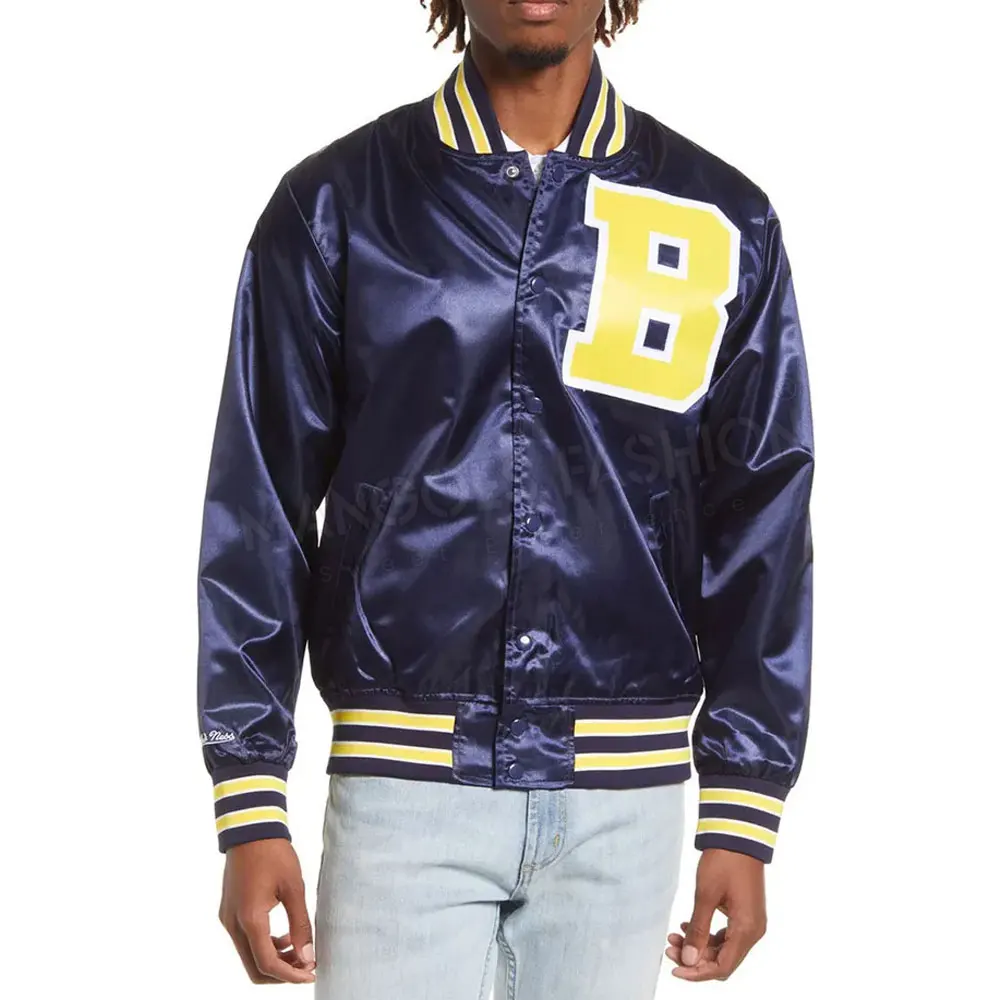 Best Price Customizable Logo Bomber Jacket Perfect for Winter Outdoor Sports Wear a Stylish Satin Bomber Baseball Jacket