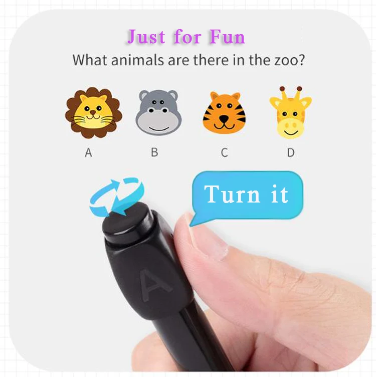 NP-063  Decompression Novelty High Quality Rotation Ball Point Pen Hand Top Play ABCD Rotary Pen