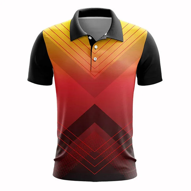 100% Polyester Customized New Design Cricket Jersey Uniforms Sets Sublimated Polo Shirt quick Dry Cricket Jersey