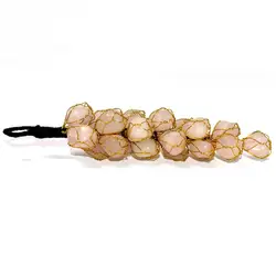 Wholesale Natural Gemstone Rose Quartz Tumbled Grapes Theme Wall Hanger With Crystal Stone For Car & Home Decor Ornaments Vastu