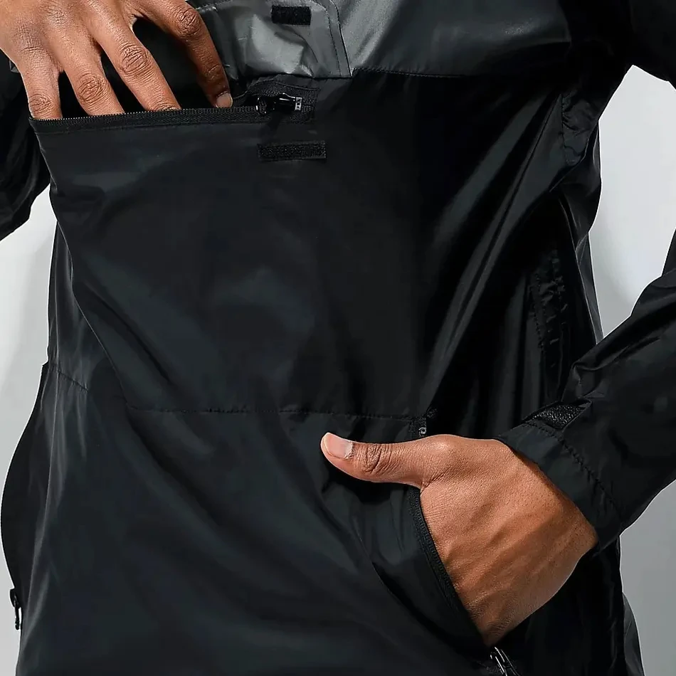 OEM Wholesale Nylon and nylon Running Waterproof Windproof Custom Anorak Windbreaker Jacket For Men hoodies worker jacket