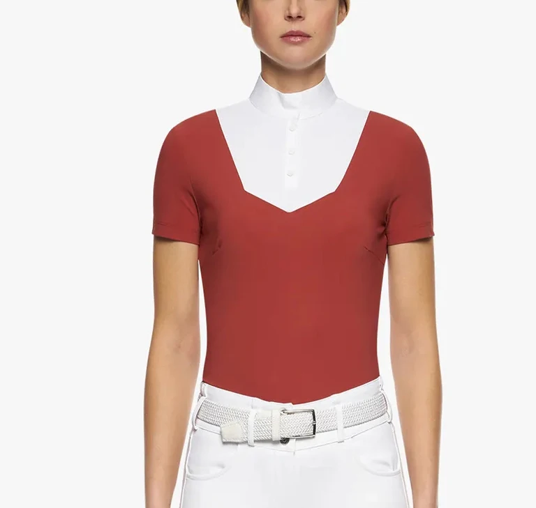 Durable Competition Shirts 2023 New Style For Women Equestrian Horse Riding Ladies Equestrian Horse Rider Show Shirt