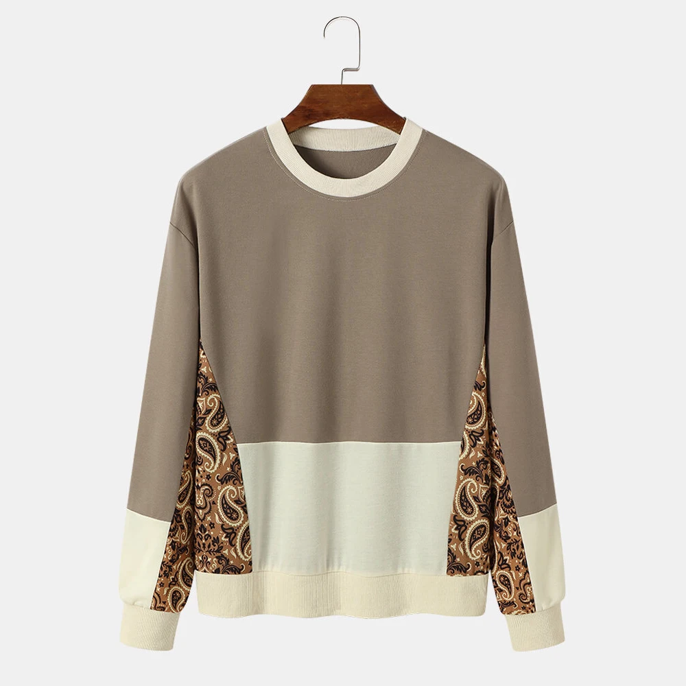 New Arrival Custom High Quality Embroidered Sweatshirt Men Long Sleeve Plain Crewneck Sweatshirt