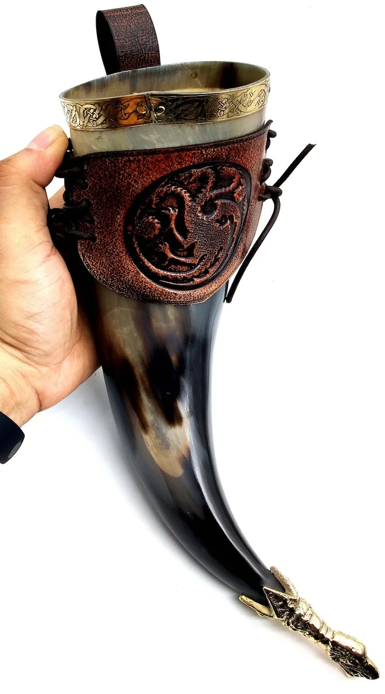 attractive price handicraft viking drinking horn High quality buffalo horn drinking Sustainable buffalo horn mug at cheep price