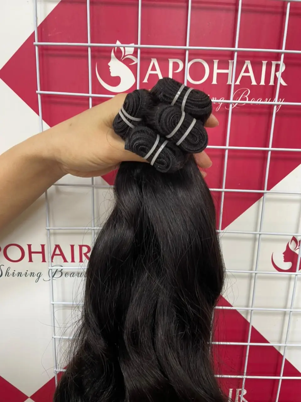 BEST SELLING Raw Wavy Vietnamese Human Hair extension, Natural Silky Straight 1 set 3 bundles Brazilian Hair for black w