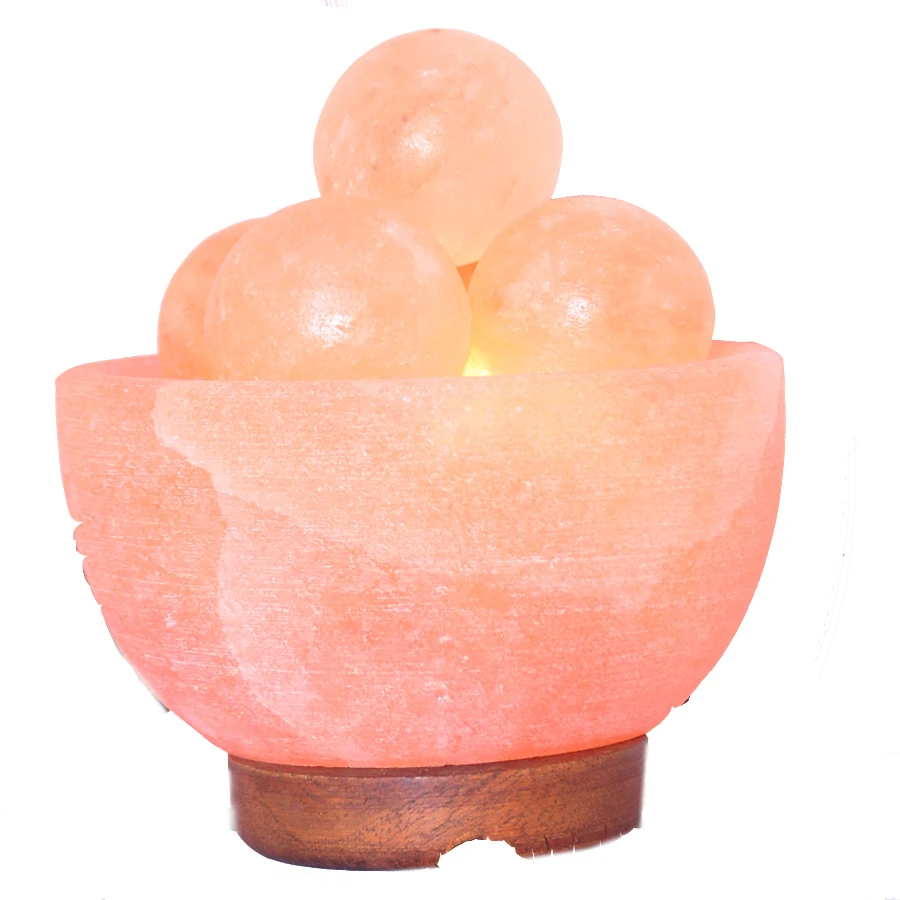 Nautical Art Style Himalayan Salt Fire Bowl Crystal Lamp Carved Best Decorative Firebowl