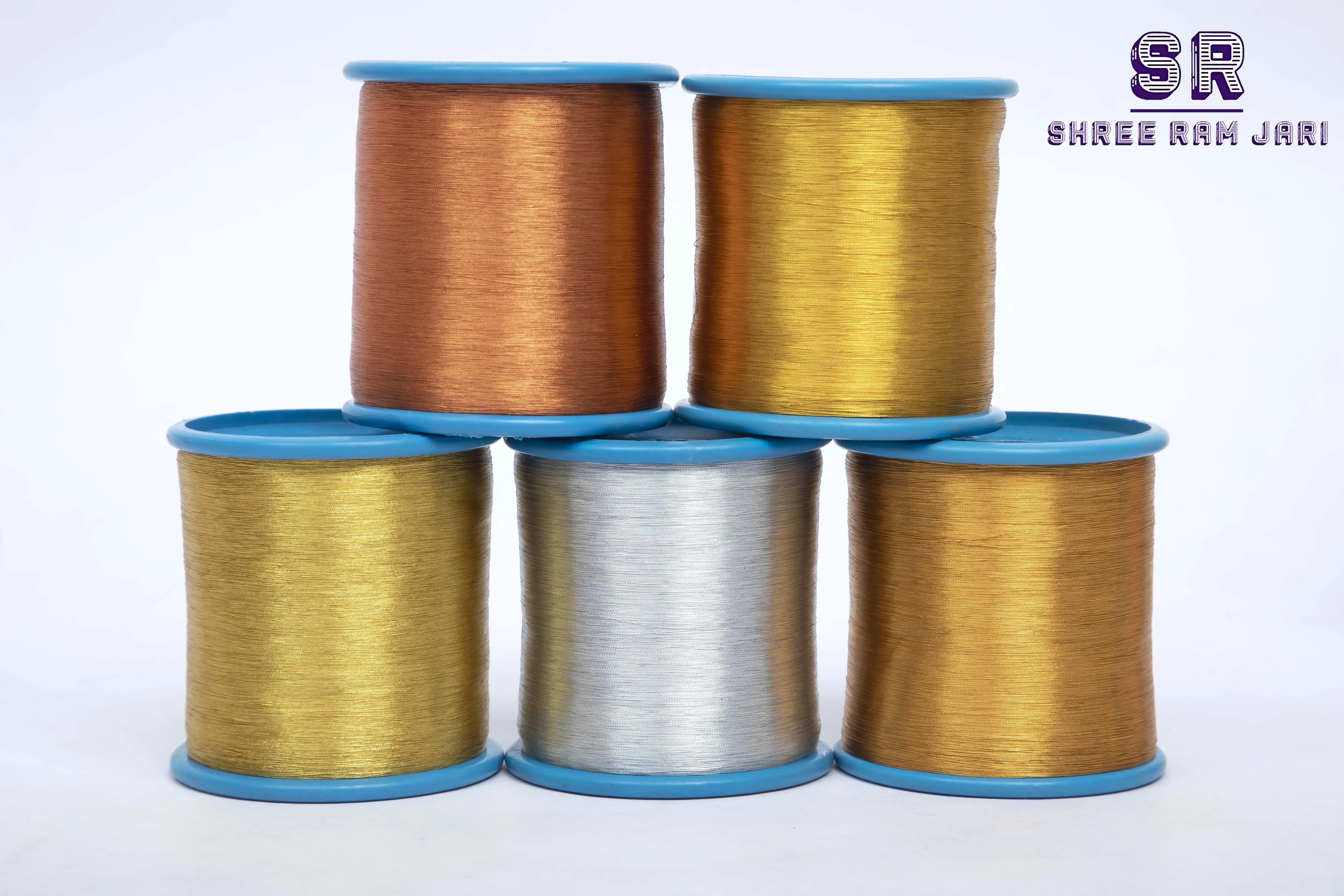 Direct from Indian Factory Super Quality Polyester Weaving Metallic Yarn High Strength for Knitting Sewing Embroidery
