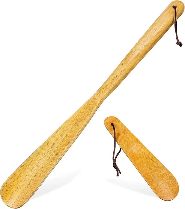 Durable Custom Logo Cedar Wooden Long Handle and small Shoe Horn Wood with Natural Fragrant
