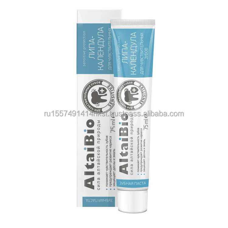 Trending products 2022 ALTAIBIO LINDEN CALENDULA FORSENSITIVE TEETH TOOTH PASTE 75 ml anti inflammation