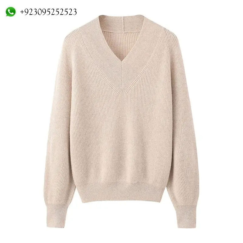V Neck Knitted Loose Street Style Embroidery All Color Available Sweater Unisenx Cardigan Knit 100% Cotton 2024