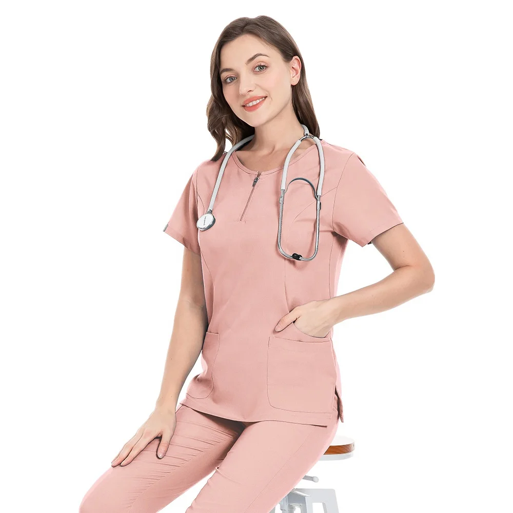 2023 Wholesale New Doctor Hospital Uniform Sets Womens Jogger Set Best Selling Spandex Breathable Female Medical