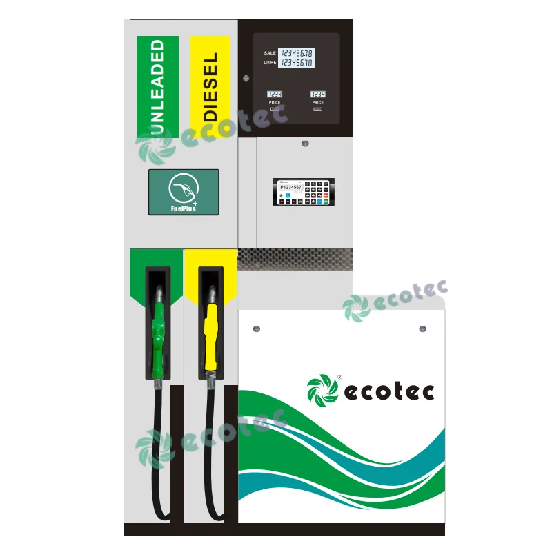 ECOTEC Petrol Station Equipment Vending Machine Fuel Dispenser with 8 Nozzle 2 Display