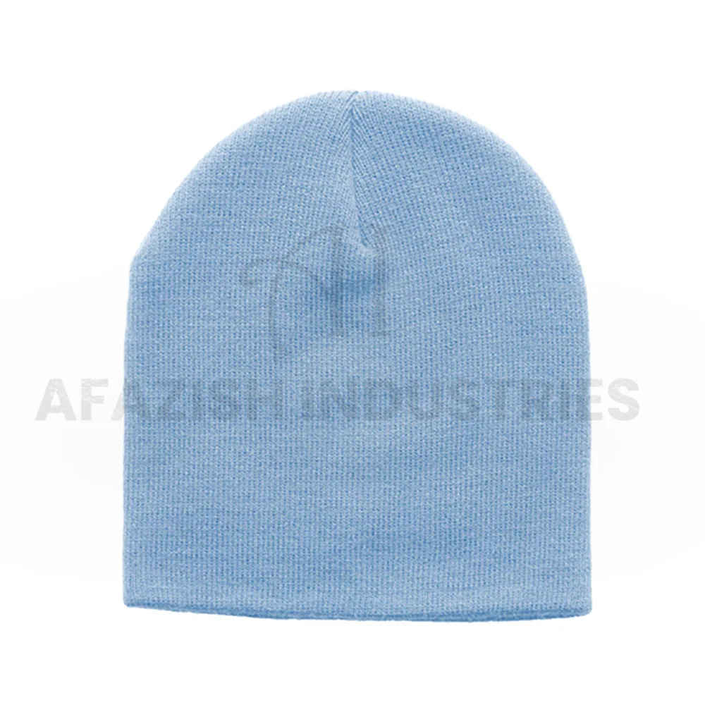 OEM Custom Logo Hat Supplier Manufacturer Embroidered Solid Color Plain Acrylic Unisex Knitted Cap Hat Winter Women Beanie
