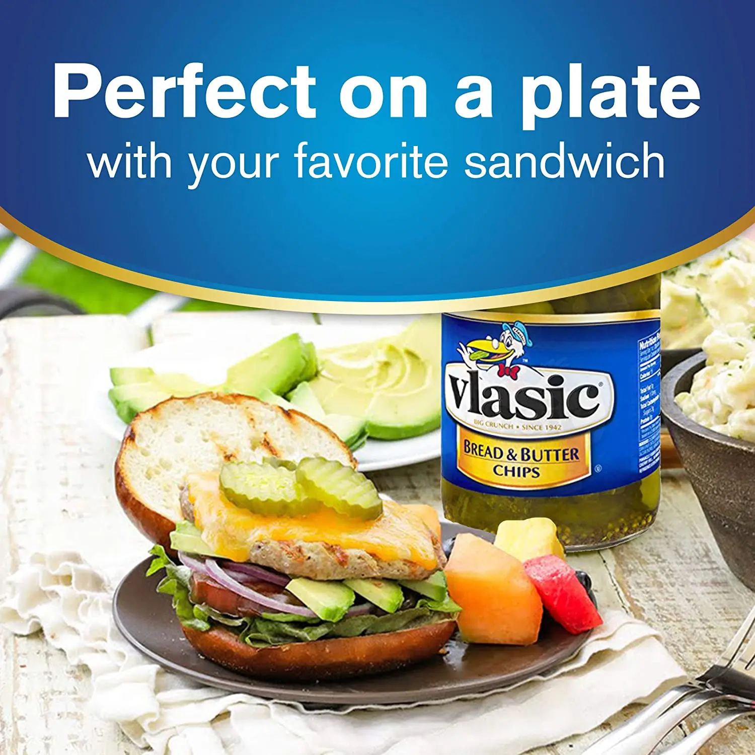 Vlasic чипсы для пирожных хлеба и масла 16 жидких унций (12 шт. в упаковке)