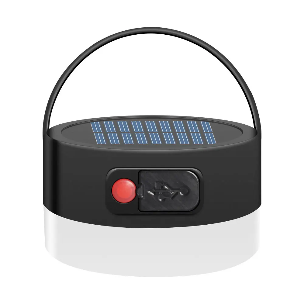 Dual Model 300 Lumen Solar Panel Camping Lantern Rechargeable Portable LED Lamp Light