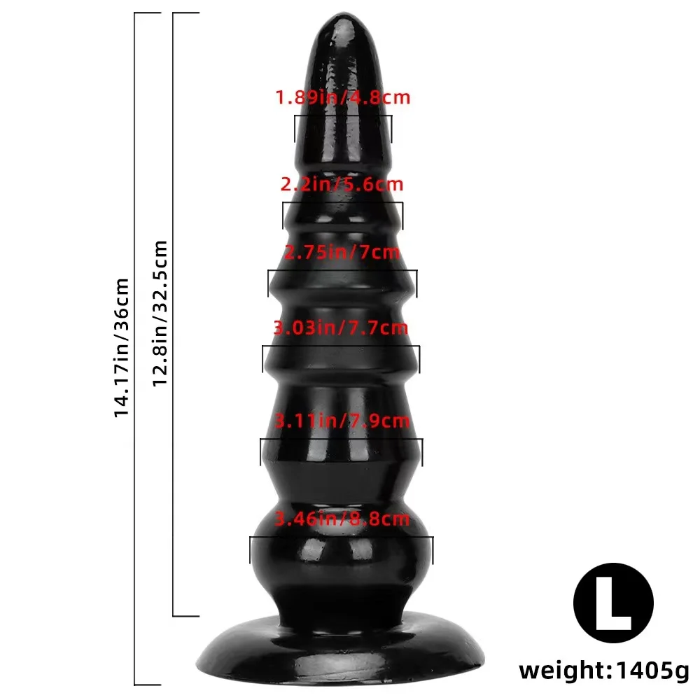 Sex Toy 26.7cm Large Soft Silicone Dildo Anal Butt Plug Black 10.5 Inch Extra extralarge Sex Toy Anal Expansion Butt Plug