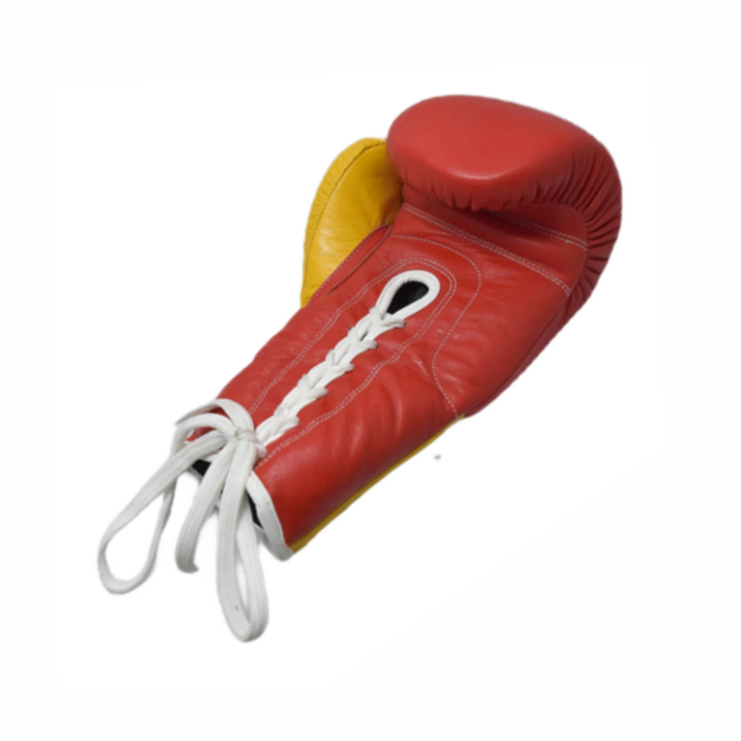 Lace-up gloves with customizable fit Leather Lace up Professional Boxing Training Gloves Gym Fitness Customized Logo MMA Glove